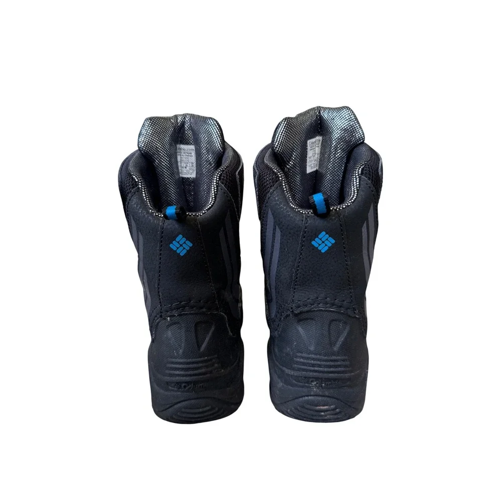 Columbia Bugaboot Plus IV Omni-Heat Waterproof Snow Boots Black Blue Youth‎ 6
